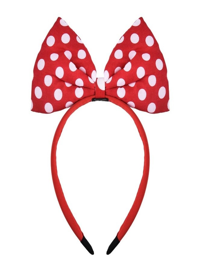Sudaporn Halloween Red Bow Headband Big Polka Dot Bowknot Headbands Cute Christmas Party Accessory Halloween Princess Costume Cosplay Hair Accessories for Women Festival Headdress Headwear - Image 1